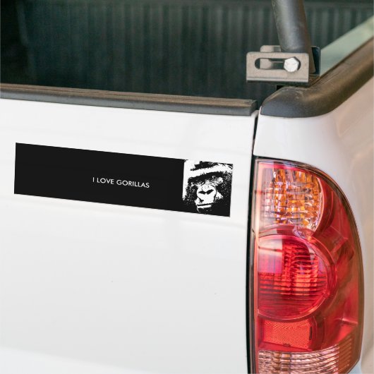BW Gorilla Face Bumpersticker (Op Truck)