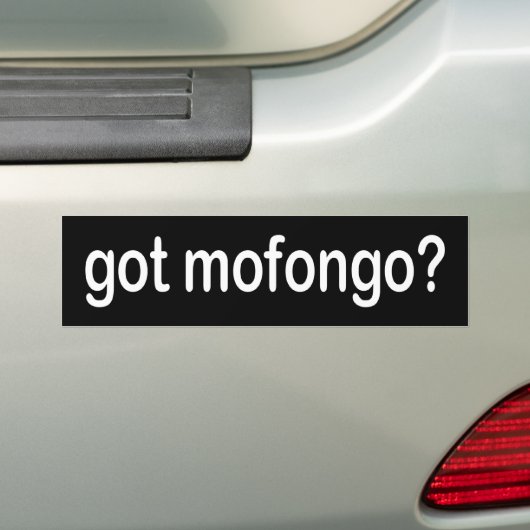 BW_got_mofongo Bumpersticker (Op auto)