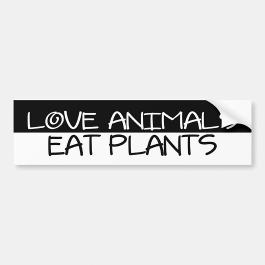 BW_liefde_dieren Bumpersticker (Voorkant)