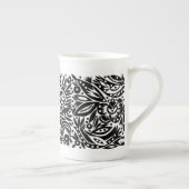 BW Oiseaux découpes de l'os Chine Mug (Droite)