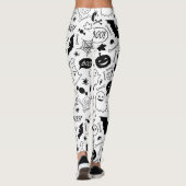 BW Pattern Art Halloween Pattern Halloween Art Leggings (Achterkant)