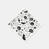 BW Pattern Art Halloween Pattern Halloween Art Servet (Hoek)