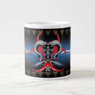 BW! WAARSCHUWING BIOLOGISCH GEVAAR! SKULL EXTRA GROTE BEKER