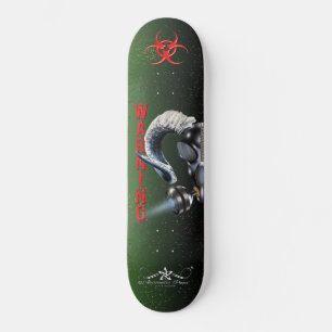 BW! WAARSCHUWING BIOLOGISCH GEVAAR! SKULL SKATEBOARD