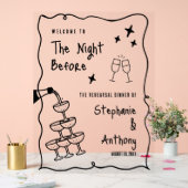 BW Whimsical Frame and Champagne La veille (Mariage)