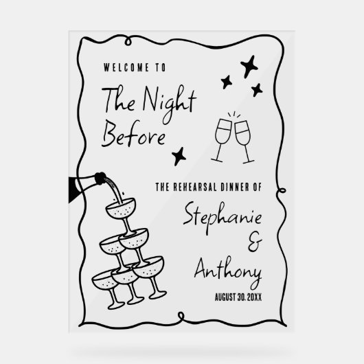 BW Whimsical Frame and Champagne La veille (Recto)