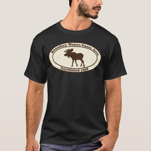 BWCA Boundary Waters Canoe Area Minnesota Moose T-shirt (Voorkant)