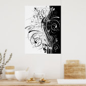 BWgrunge Poster (Keuken)