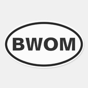 BWOM internationaal bord Ovale Sticker
