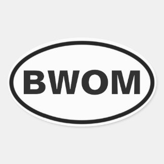 BWOM internationaal bord Ovale Sticker