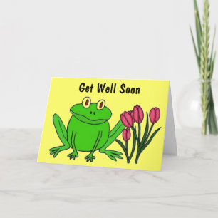 BX- Funny Frog Get Well Kaart