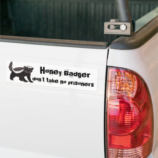 BX- Funny Honey Bader Bumpersticker (Op Truck)
