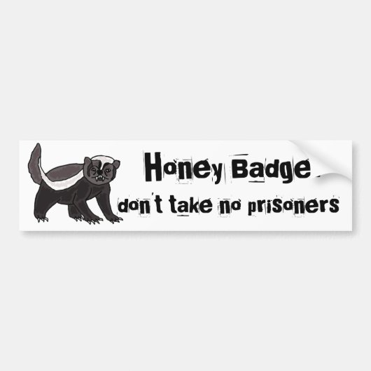 BX- Funny Honey Bader Bumpersticker (Voorkant)