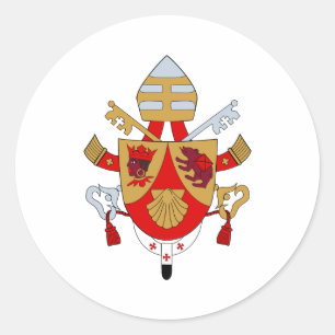 BXVI Pope Coat Embleem Heraldry officieel symbool Ronde Sticker