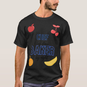 By Day Baker By Night Funny Baking boy zoo g T-shirt