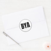 BYA - Sticker rond classique de frontière (Enveloppe)