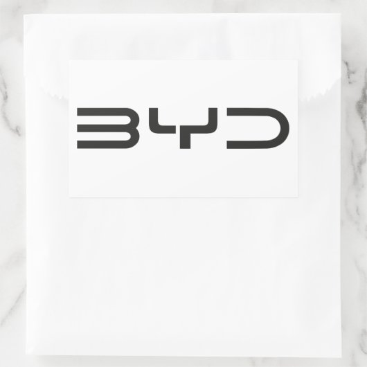 BYD-stickers Rechthoekige Sticker (Tas)