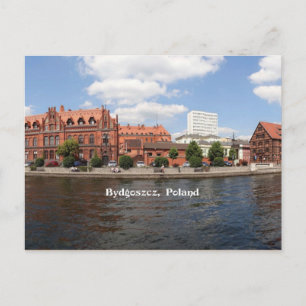 Bydgoszcz, Poolse cityscape-foto Briefkaart