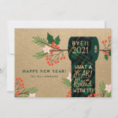 Bye 2020 we rolden met het geruite toiletpapier ro feestdagenkaart (Voorkant)