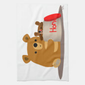 Bye Bye Honey ! Cute Ours Cartoon Serviette de cui (Vertical)