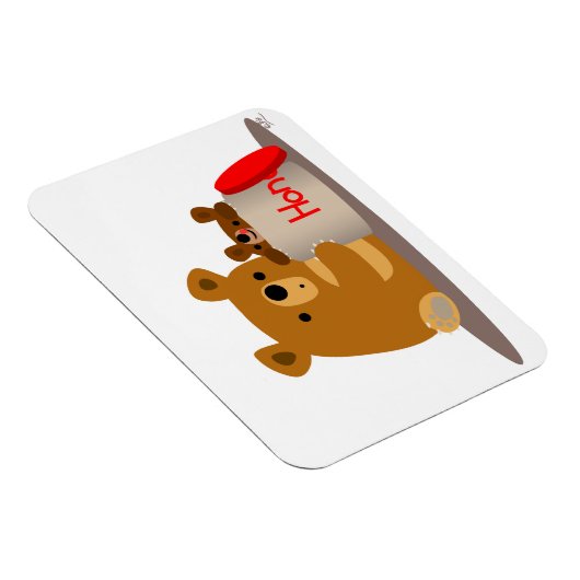 Bye Bye Honey ! Magnet souple pour les ours en car (Côté Droit)