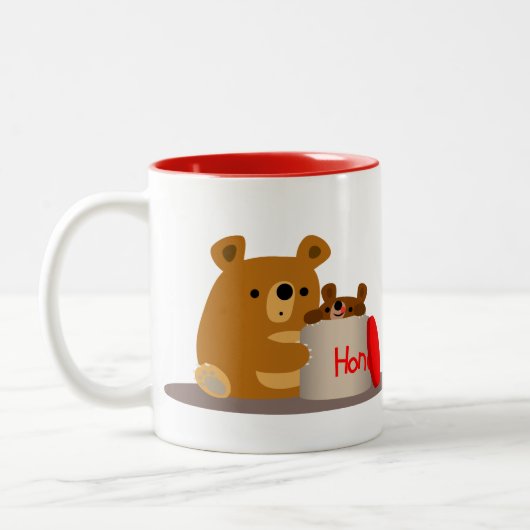 Bye Bye Honey ! Mignonne caricature Ours Mug (Gauche)