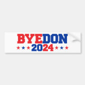 Bye Don 2024 Sluit hem op ByeDon Anti-Trump Bumpersticker (Voorkant)