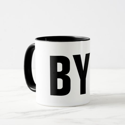 Bye Funny Mug Coffee mok cadeau idee (Voorkant links)