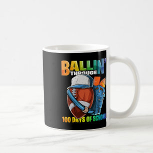 Byllin' Door 100 Dagen School Voetbal Kleuterschoo Koffiemok
