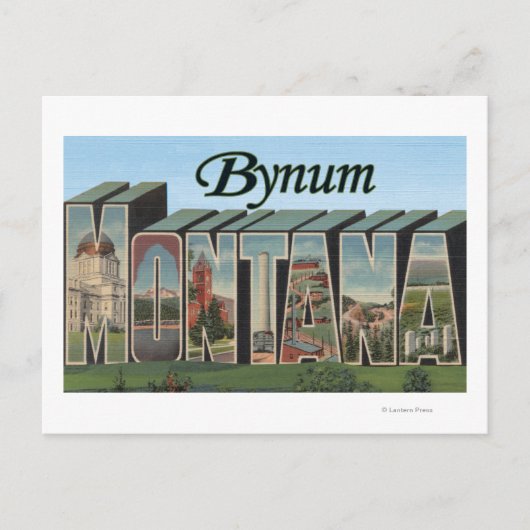 Bynum, MontanaLarge Letter ScenesBynum, MT Briefkaart (Voorkant)