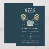 BYOB Guy's verjaardagsfeestje uitnodiging (Voorkant / Achterkant)