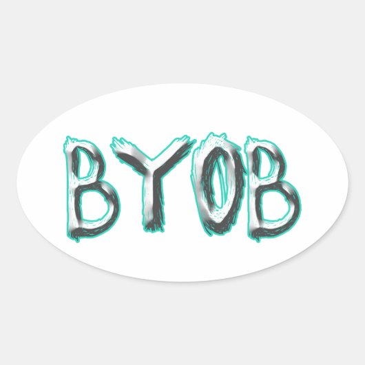 BYOB OVALE STICKER (Voorkant)