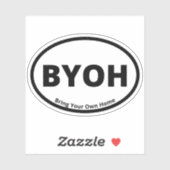 BYOH - Breng uw eigen home Oval Camping Design Sticker (Vel)