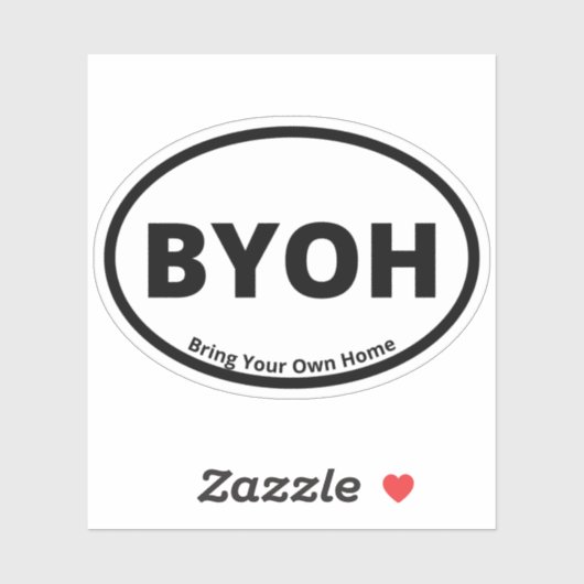 BYOH - Breng uw eigen home Oval Camping Design Sticker (Vel)