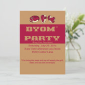 BYOM (breng Uw Eigen Vlees) Uitnodiging van BBQ (Staand voorkant)