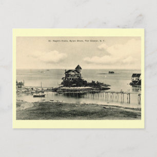 Byram Shore, Port Chester, Vintage van New York Briefkaart