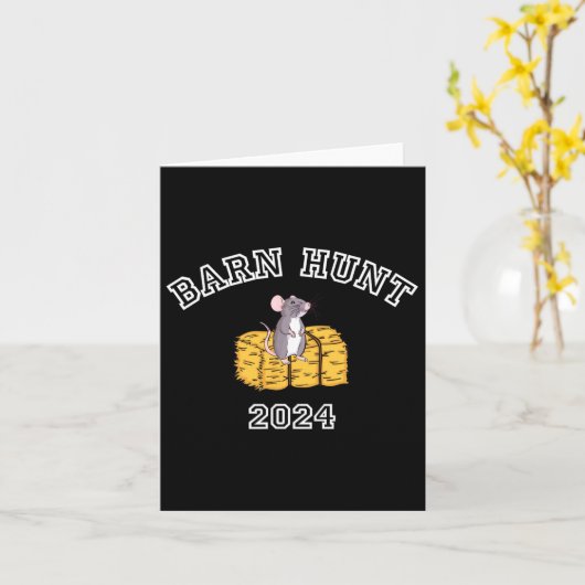 Byrn Hunt Lover - RN Hunt 2024 met Schattigee rat Kaart (Gele Bloem)