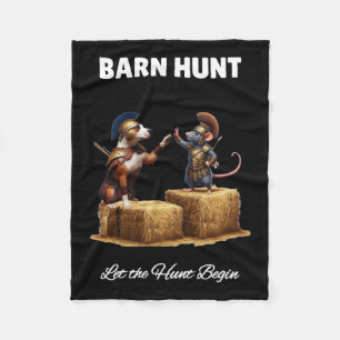 Byrn Hunt Lover - Schattigee krijgerrat en staffor Fleece Deken
