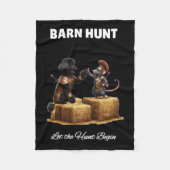 Byrn Hunt Lover - Schattigee krijgerrat en zwarte Fleece Deken (Voorkant)