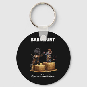 Byrn Hunt Lover - Schattigee krijgerrat en zwarte  Sleutelhanger