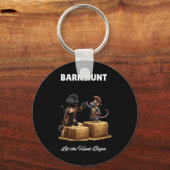 Byrn Hunt Lover - Schattigee krijgerrat en zwarte Sleutelhanger (Voorkant)