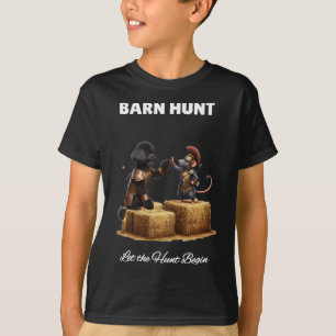 Byrn Hunt Lover - Schattigee krijgerrat en zwarte T-shirt