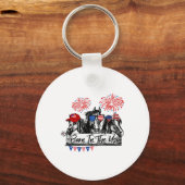 BYRN in de Verenigde Staten Paarden Grappig Paard Sleutelhanger (Voorkant)