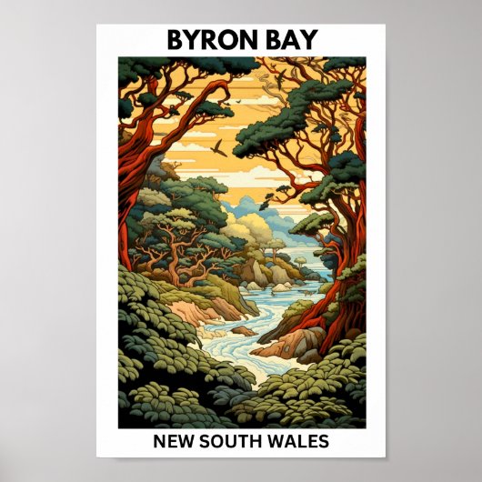 Byron Bay Australië Reisposter Poster (Voorkant)