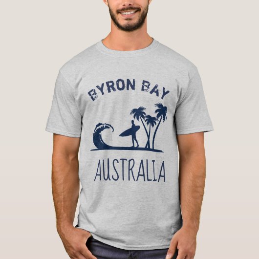 Byron Bay Australië surft T-shirt (Voorkant)