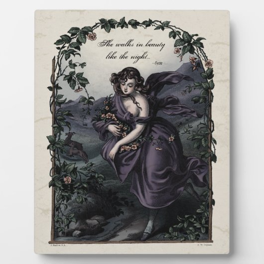 Byron "She Walks in Beauty" Poésie 8x10 Art Plaque (Devant)