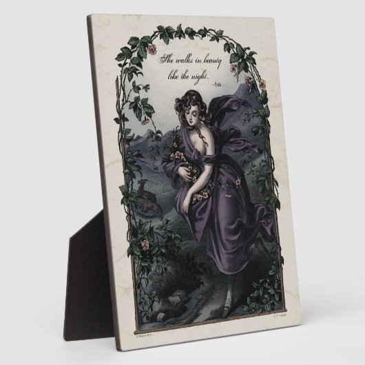 Byron "She Walks in Beauty" Poésie 8x10 Art Plaque (Côté)