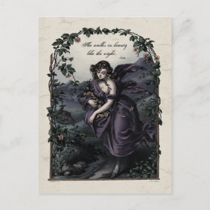 Byron "Ze loopt in het Victoriaans Briefkaart van