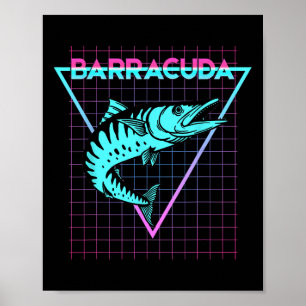 Byrracuda Vis Vissen Esthetisch Retro Byrracuda  Poster
