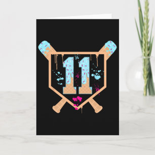 Bysebyll 11 jaar oude ijsdruppel 11e verjaardag kaart